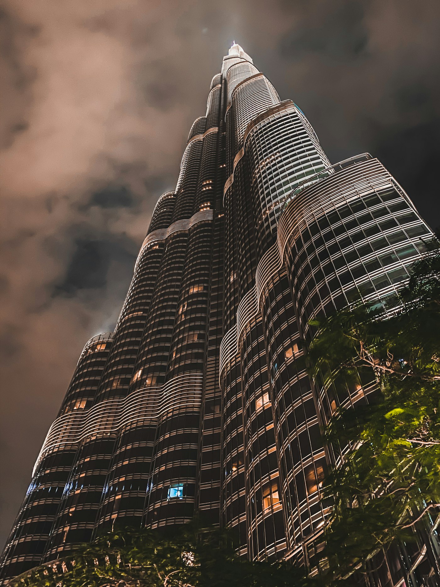 Street-level view of Dubai towers